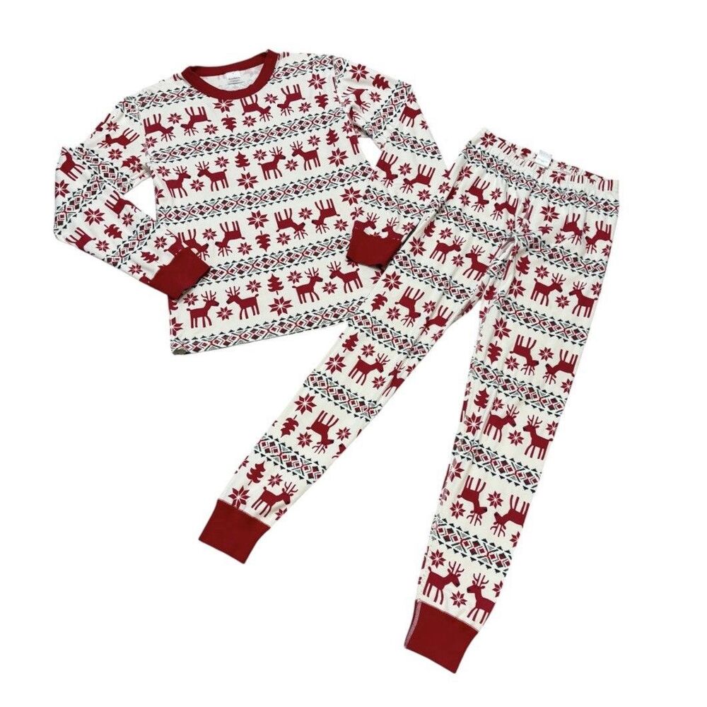 Hanna Andersson Dear Deer HannaJams Reindeer Pajama Set Size S Christmas Holiday
